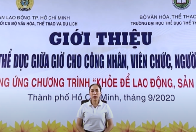 Bài tập thể dục giữa giờ của Liên đoàn Lao động thành phố và Tổng Liên đoàn Lao động Việt Nam hướng dẫn - Bài tập 1
