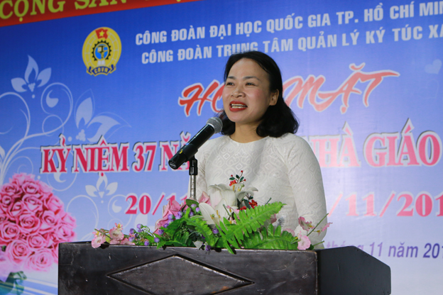 rung tâm Quản lý Ký túc xá tổ chức họp mặt CBCNV nhân kỷ niệm ngày Nhà giáo Việt Nam