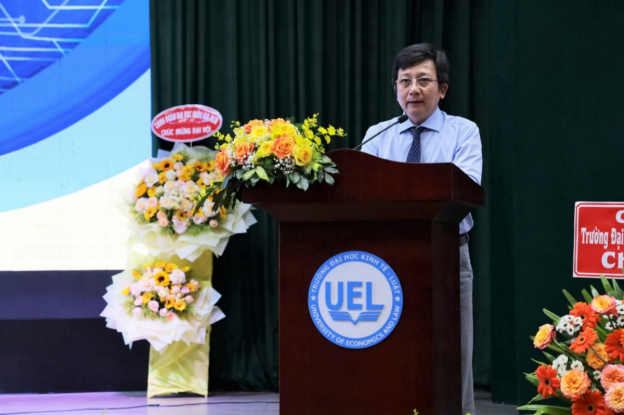 ThS Lâm Tường Thoại - Chủ tịch Công đoàn ĐHQG-HCM phát biểu chỉ đạo Đại hội