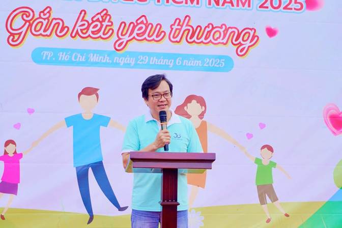 Đồng chí Trần Anh Cường – Chủ tịch Công đoàn ĐHQG-HCM phát biểu khai mạc